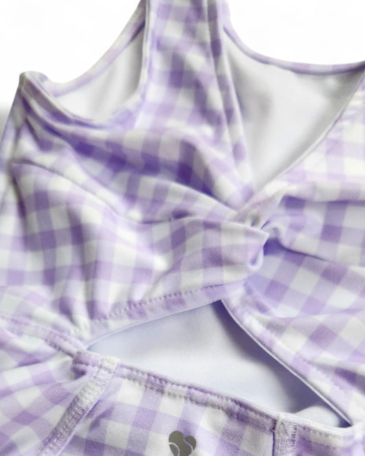 Game On Dress - Double Lilac Check