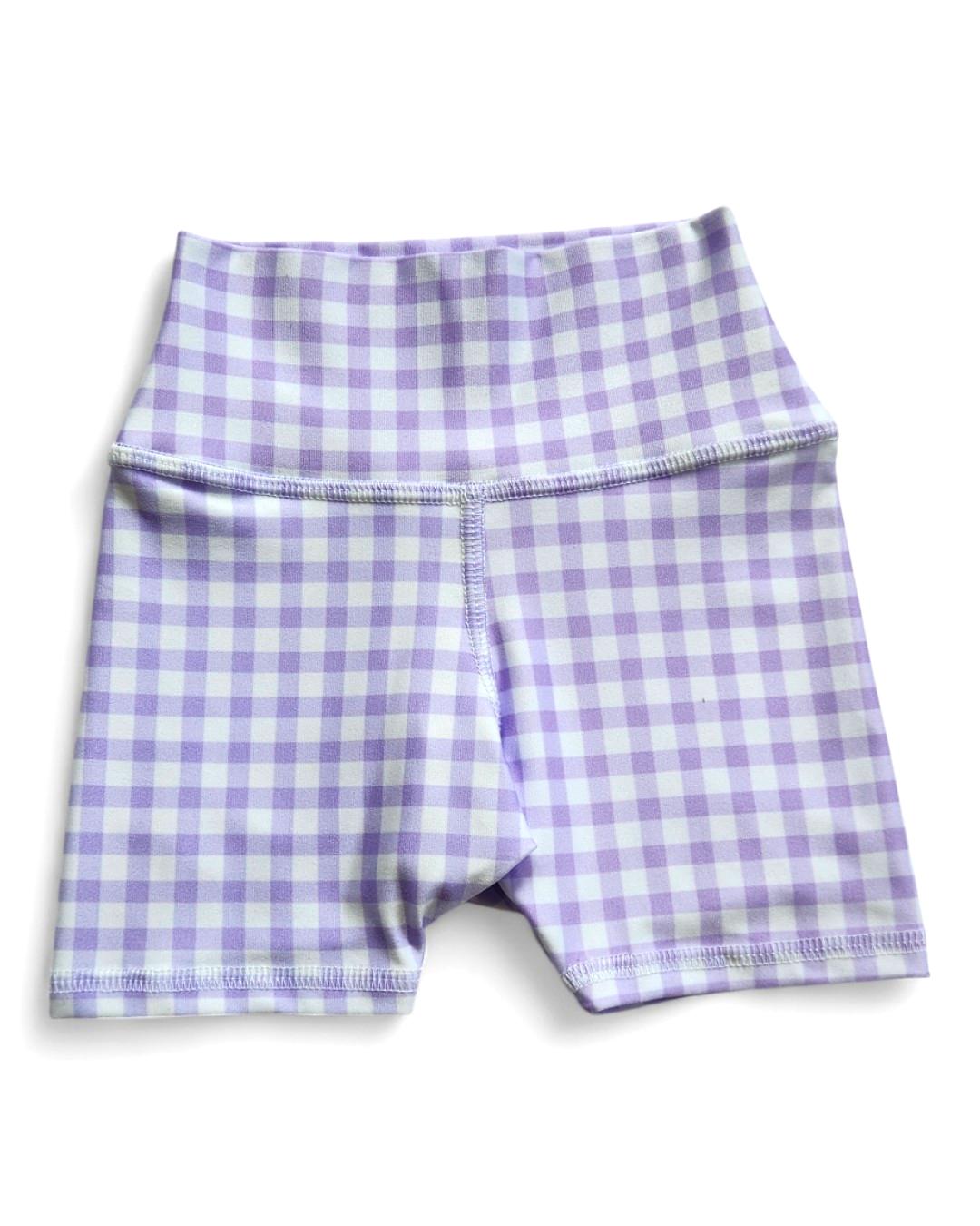 Run Wild Shorts - Double Lilac Check