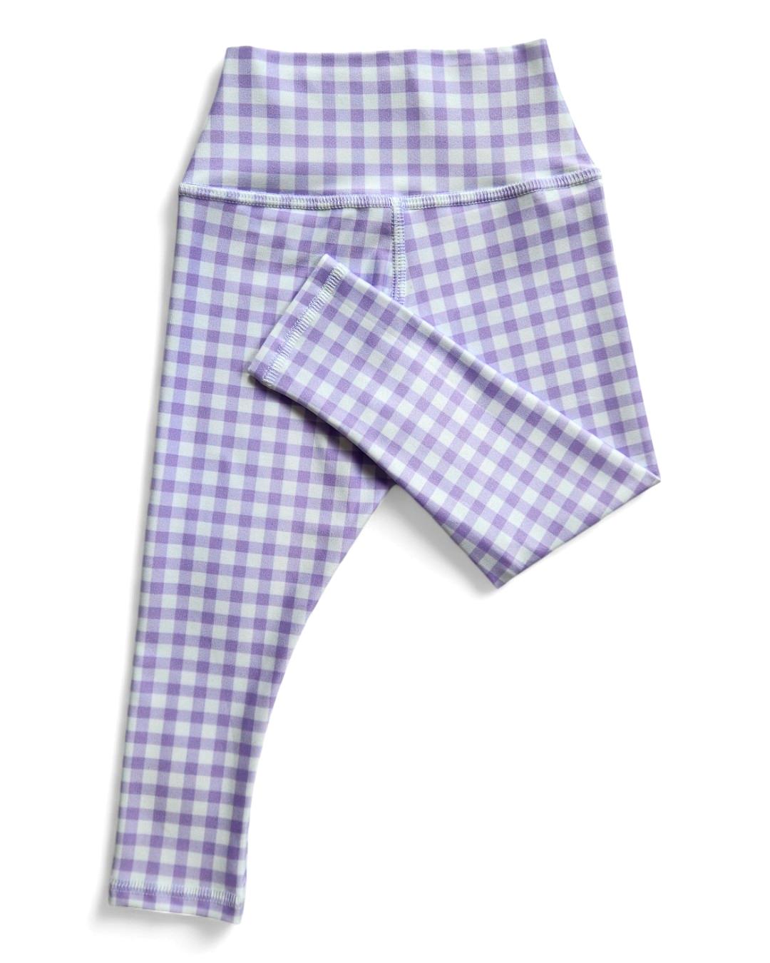Bold & Brave Leggings - Double Lilac Check