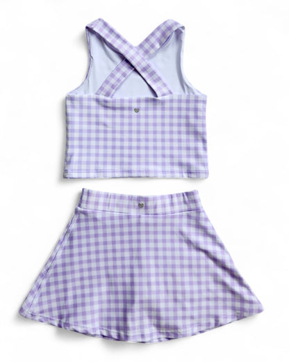 Playdate Set - Double Lilac Check