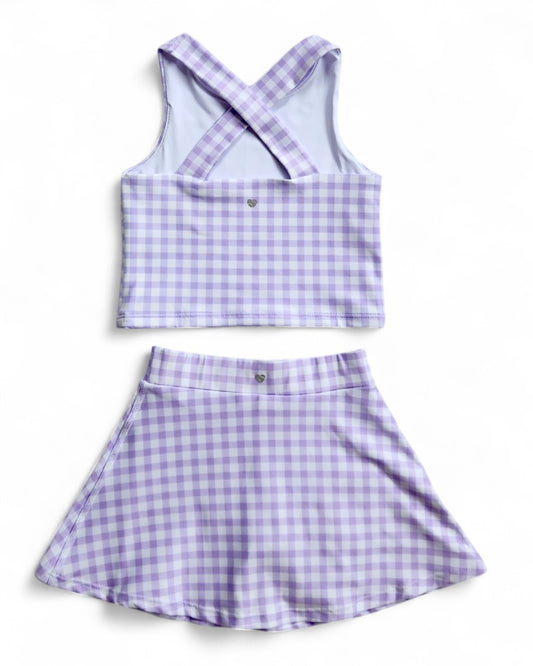 Playdate Set - Double Lilac Check