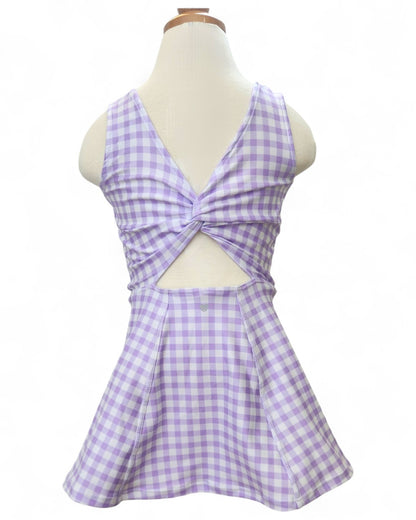 Game On Dress - Double Lilac Check