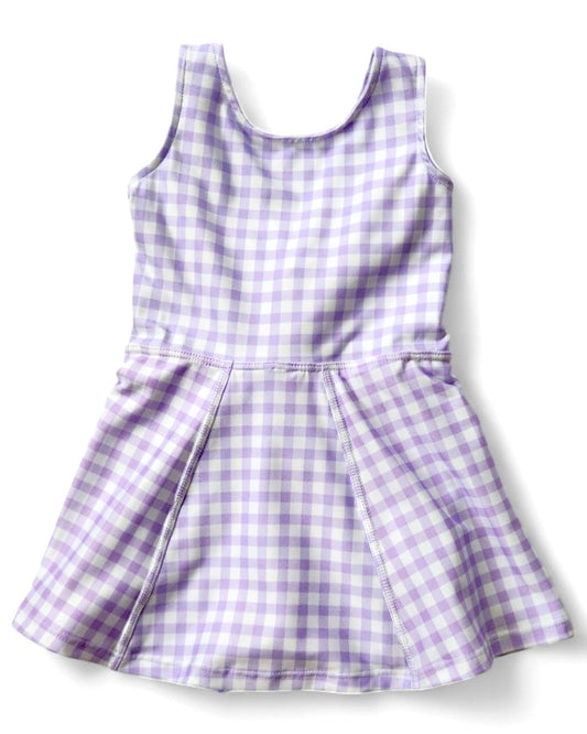 Game On Dress - Double Lilac Check