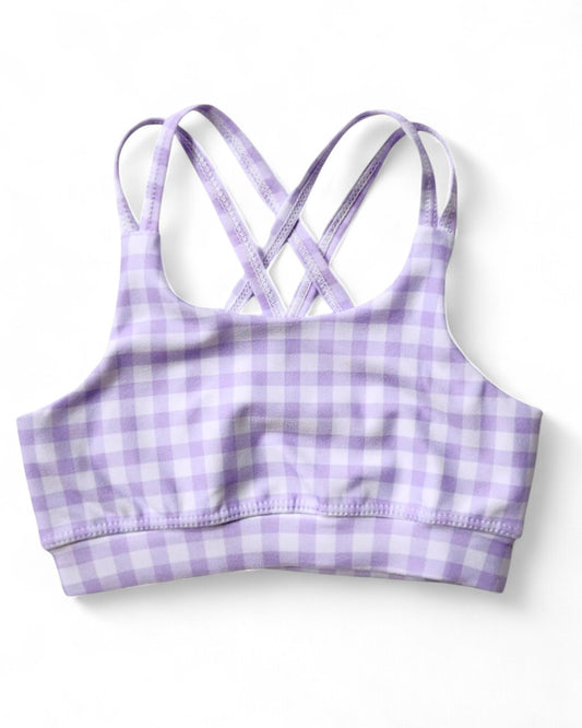 Sporty Top - Double Lilac Check